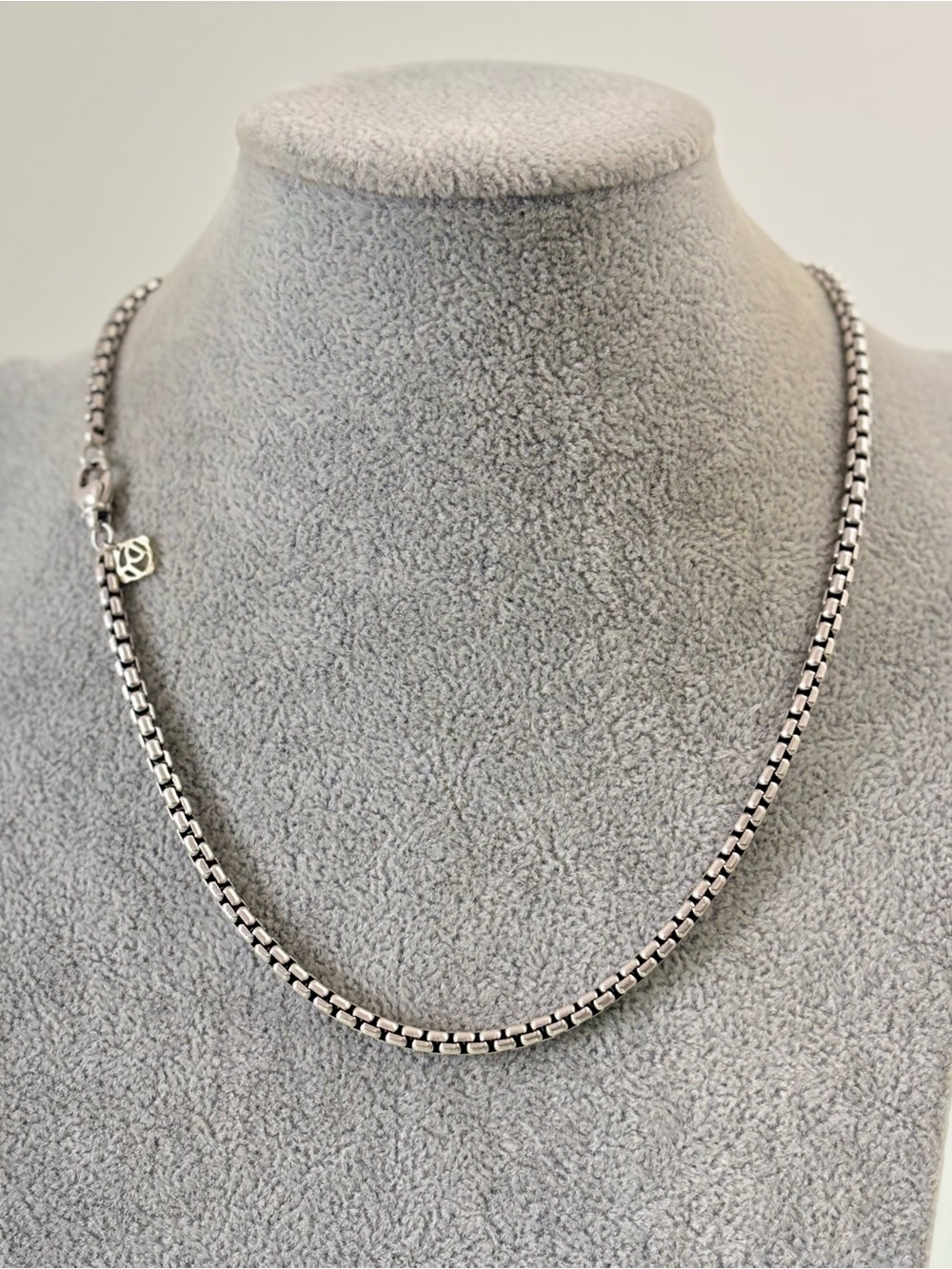David Yurman Sterling silver 3.6mm Box Chain Necklace 18"